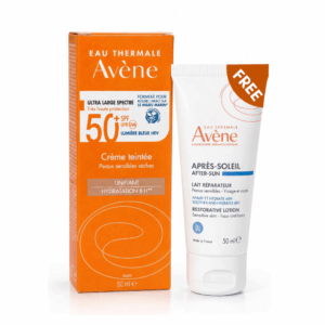 Avene tinted sunscreen + after sun free