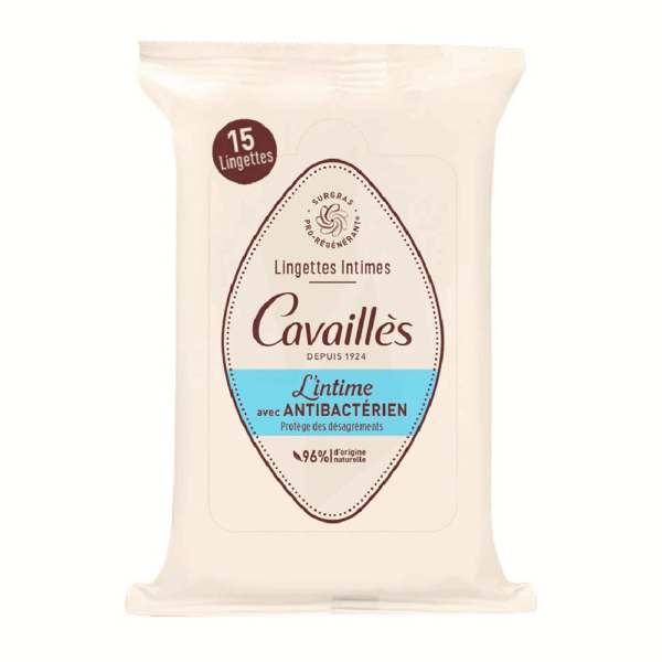 Rogé Cavaillès Intimate Wipes with Antibacterial Agent - Daily Use - 15 Wipes