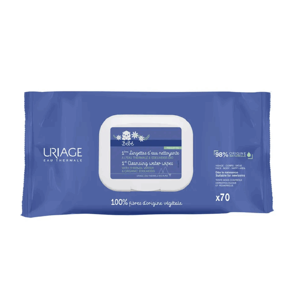 Uriage Baby 1st Cleansing Water Wipes x70